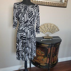 Evan Picome black n white Abstract Dress